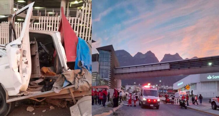 Momento exacto accidente Monterrey