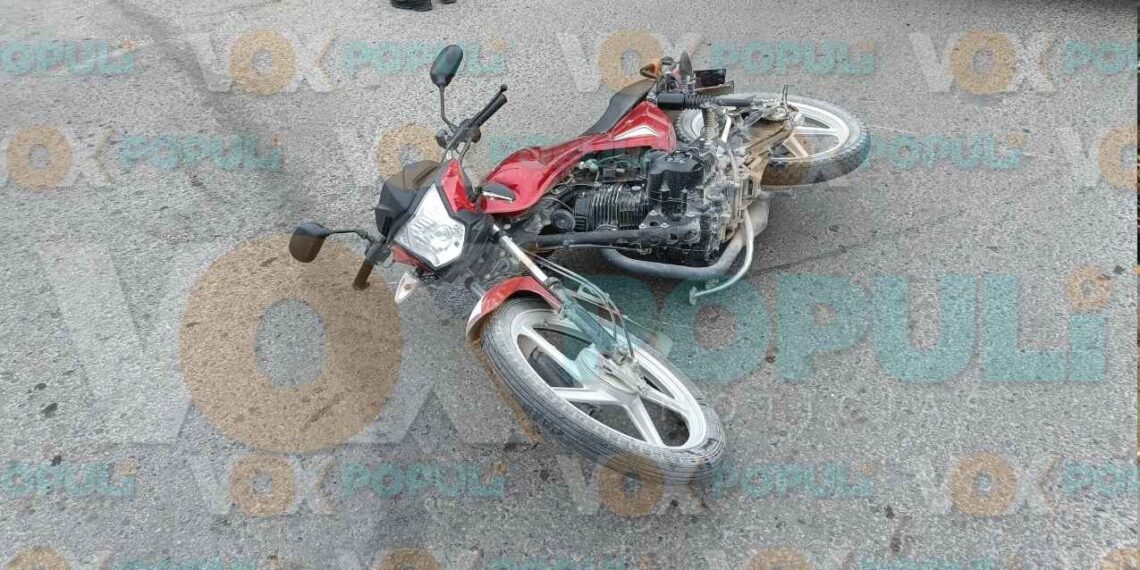 Motociclista resulta herido en Ciudad Victoria por choque tras ver luz verde en semáforo