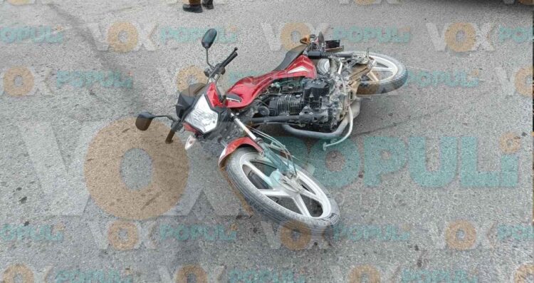 Motociclista resulta herido en Ciudad Victoria por choque tras ver luz verde en semáforo