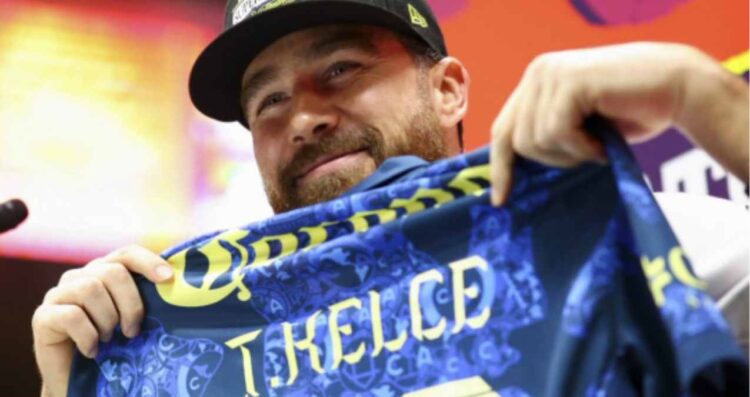 Regalan a Travis Kelce camiseta del América antes del Super Bowl LIX: "La usaré con mucho gusto"