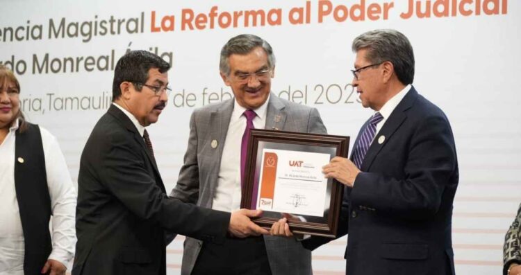 Ricardo Monreal expone en la UAT conferencia sobre la reforma al Poder Judicial
