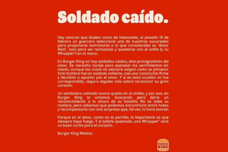 Se busca a joven rechazado en Monterrey tras propuesta de matrimonio en Burger King