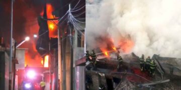 Se incendia depósito de llantas en la alcaldía Tláhuac, CDMX