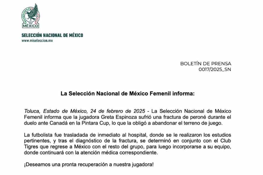 Se lesionó Greta Espinoza en la Pinatar Cup 2025 ¿Qué le pasó? 