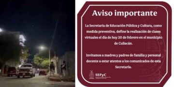 Suspenden clases en Culiacán tras operativos de seguridad