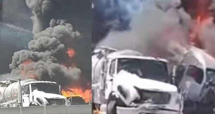 Explosión pipa México-Querétaro