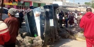 Volcadura vagoneta Ecatepec