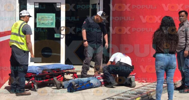 caída de pintor en Ciudad Victoria
