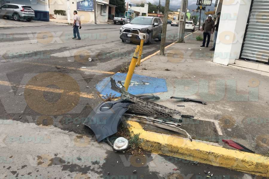 choque en zona centro de Ciudad Victoria