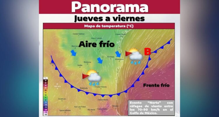 frente frío llegará a Tamaulipas