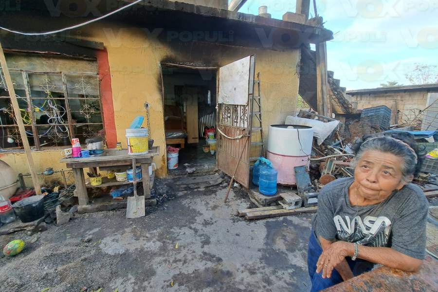 incendio de vivienda en Veracruz