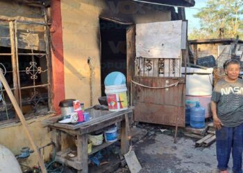 incendio de vivienda en Veracruz