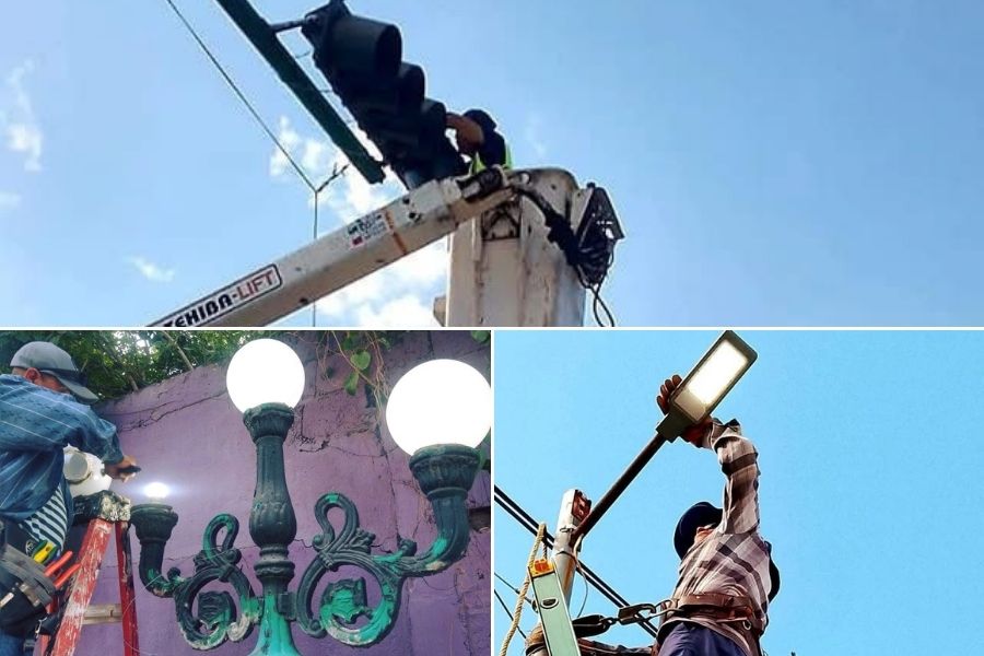 mejora alumbrado público en Tampico