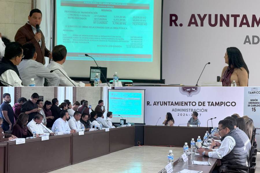 mejora de calles en Tampico