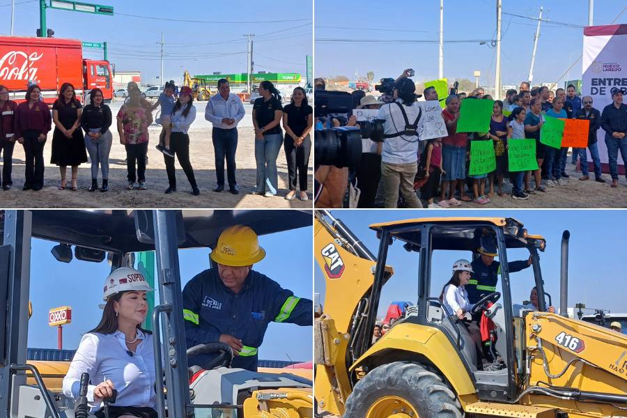 obra de reencarpetado en Nuevo Laredo