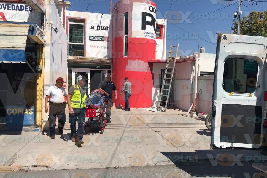 caída de pintor en Ciudad Victoria