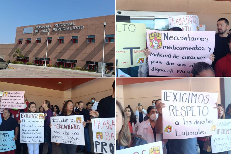 protesta en hospital de alta especialidad en victoria