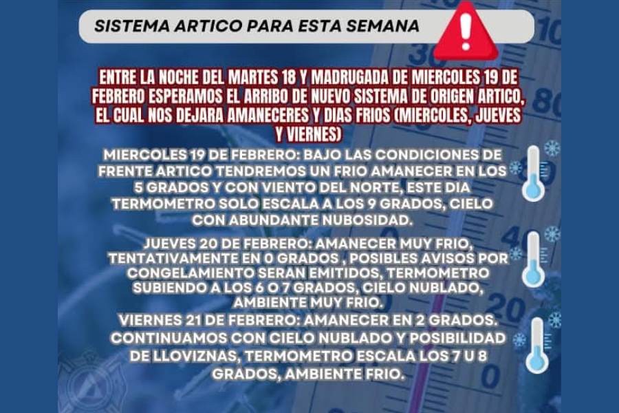 sistema ártico en Nuevo Laredo