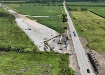 trabajos de la carretera Mante