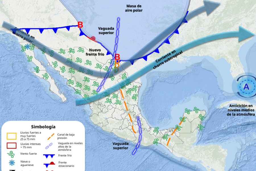 ¿Cuándo se prevé que ingresen a México los dos nuevos Frentes Fríos?