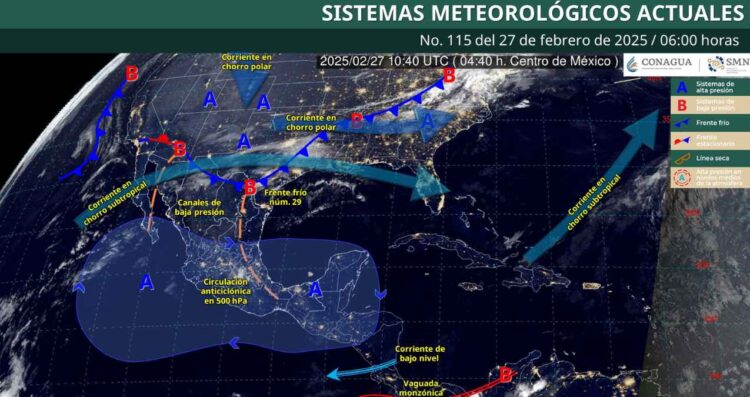 ¿En dónde se esperan lluvias muy fuertes este jueves 27 de febrero?