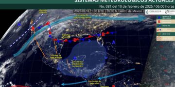 ¿En qué estados se esperan lluvias puntuales fuertes por el nuevo sistema frontal, según el SMN?