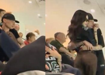 ¿Peso Pluma y Kenia Os demostraron su amor en el Super Bowl 2025