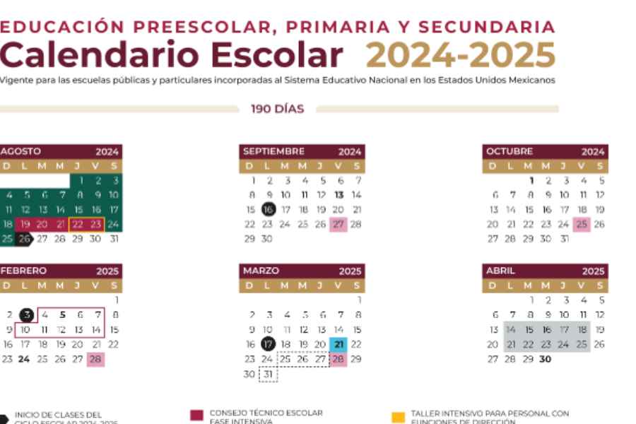 ¿Qué días no tendrán clases los estudiantes en marzo 2025, según el calendario de la SEP?