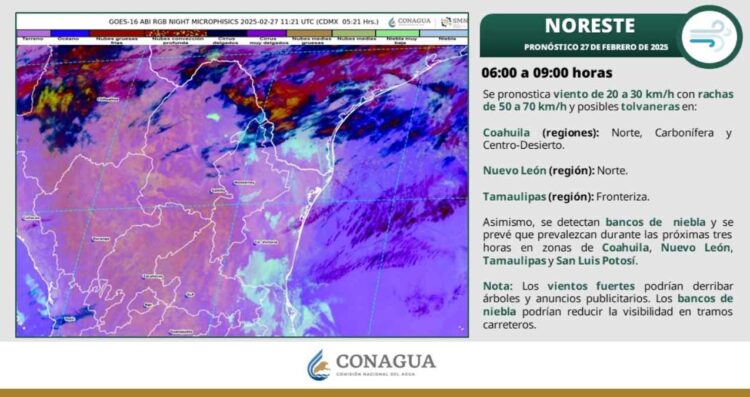 ¿Tamaulipas enfrentará evento de “Norte” y lluvias puntuales por el frente frío No. 29?