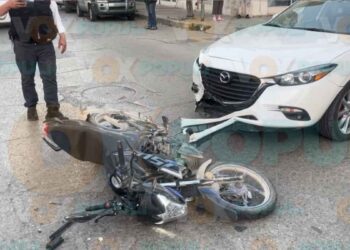 Madero: Accidente de motocicleta: hombres trasladados al hospital