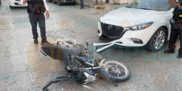 Madero: Accidente de motocicleta: hombres trasladados al hospital