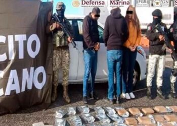 Arrestan en Baja California a 3 personas por transportar más de 40 kilos de fentanilo y 7 kilos de heroína
