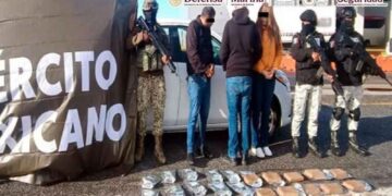 Arrestan en Baja California a 3 personas por transportar más de 40 kilos de fentanilo y 7 kilos de heroína