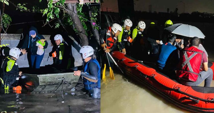 Así rescataron autoridades a familias de Reynosa, Tamaulipas, tras inundaciones