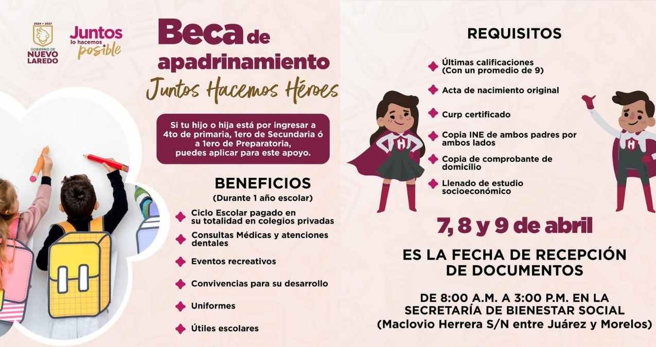 Beca Apadrinamiento Juntos Hacemos Héroes Nuevo Laredo