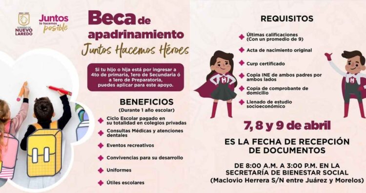 Beca Apadrinamiento Juntos Hacemos Héroes Nuevo Laredo