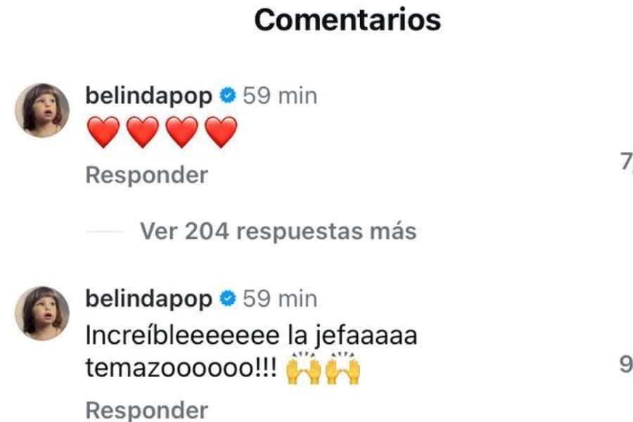 Belinda reacciona canción Cazzu (2)