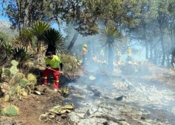 Bomberos controlan incendio Topo Chico