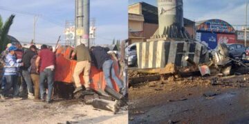 Camión de carga se queda sin frenos y causa accidente en la carretera México-Tuxpan; hay un muerto y 4 heridos