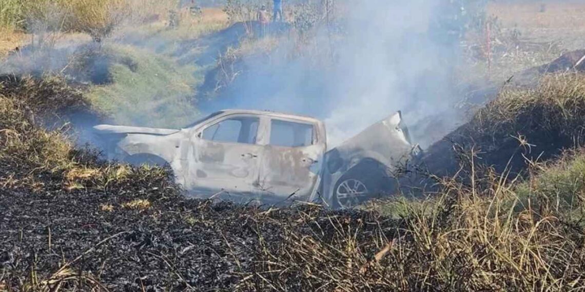 Camioneta robada incendia Zapotlanejo