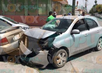 Choque múltiple en Ciudad Victoria deja cuantiosos daños materiales