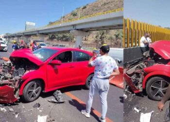 Choque múltiple en la autopista México-Puebla deja varios heridos