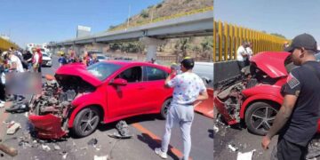 Choque múltiple en la autopista México-Puebla deja varios heridos