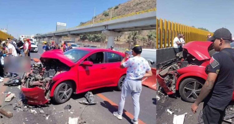 Choque múltiple en la autopista México-Puebla deja varios heridos