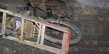 Ciclista sufre graves lesiones tras caer sobre el pavimento en el Mante, Tamaulipas