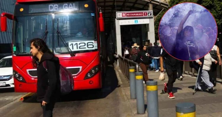 Cierre de estaciones del Metrobús por marcha del 8M en CDMX