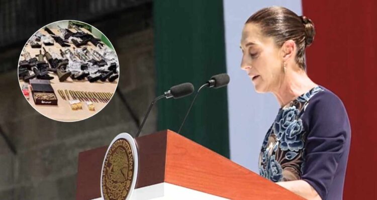 Claudia Sheinbaum pide a Estados Unidos frenar tráfico de armas a México