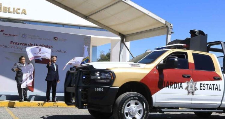 Con equipamiento de parque vehicular a la Guardia Estatal, Tamaulipas se fortalece en materia de seguridad