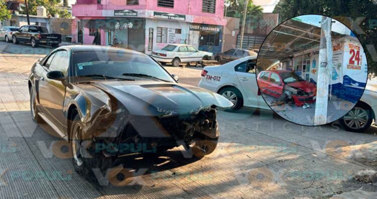 Conductor rebasa límite de alto y causa fuerte choque en Ciudad Victoria