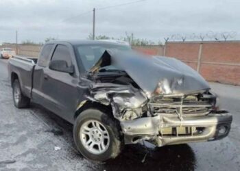 Conductora choque en Nuevo Laredo